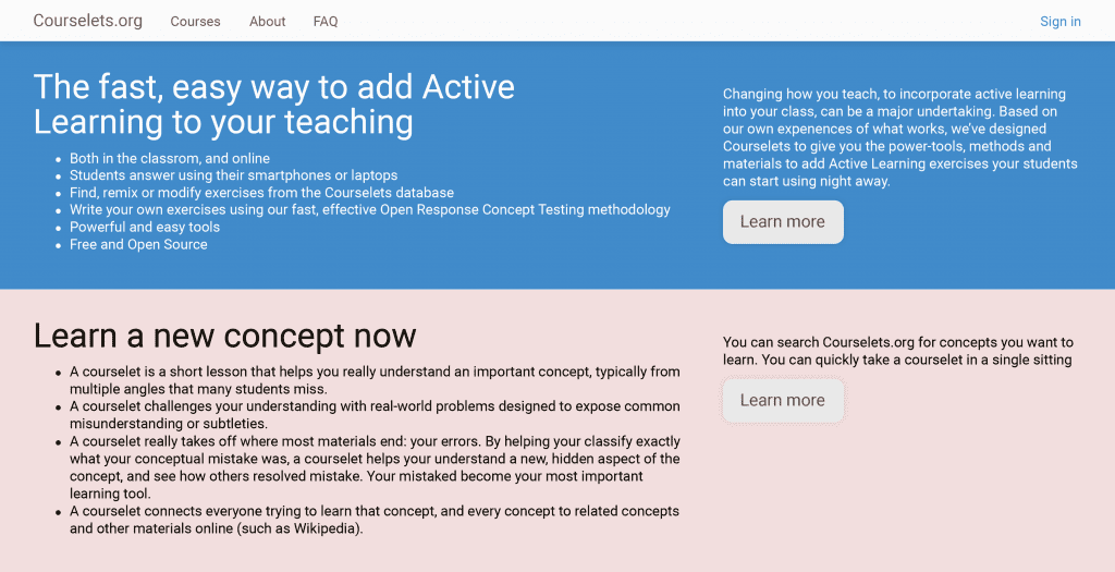 Courselets - The Adaptive Learning Project for UCLA