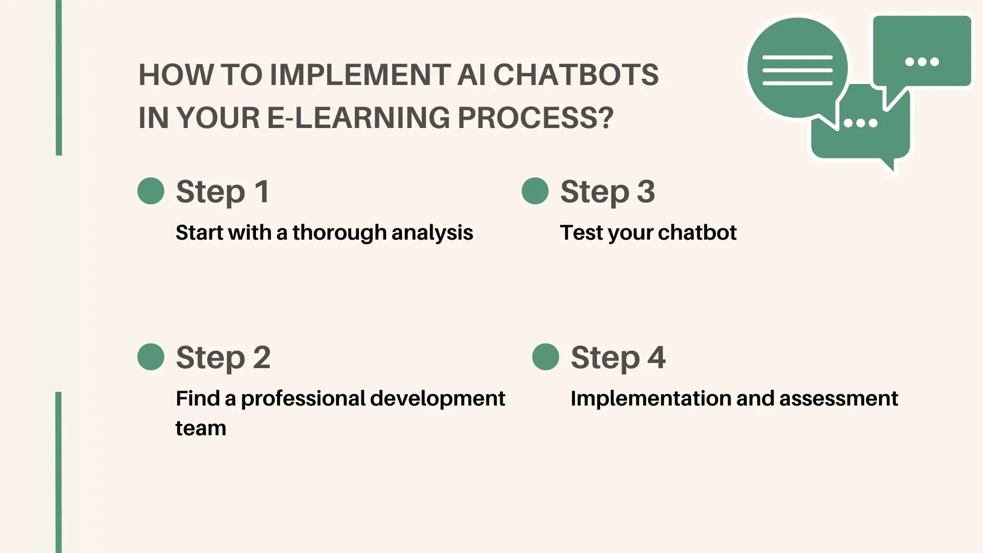 How to implement AI chatbots in your e-learning process