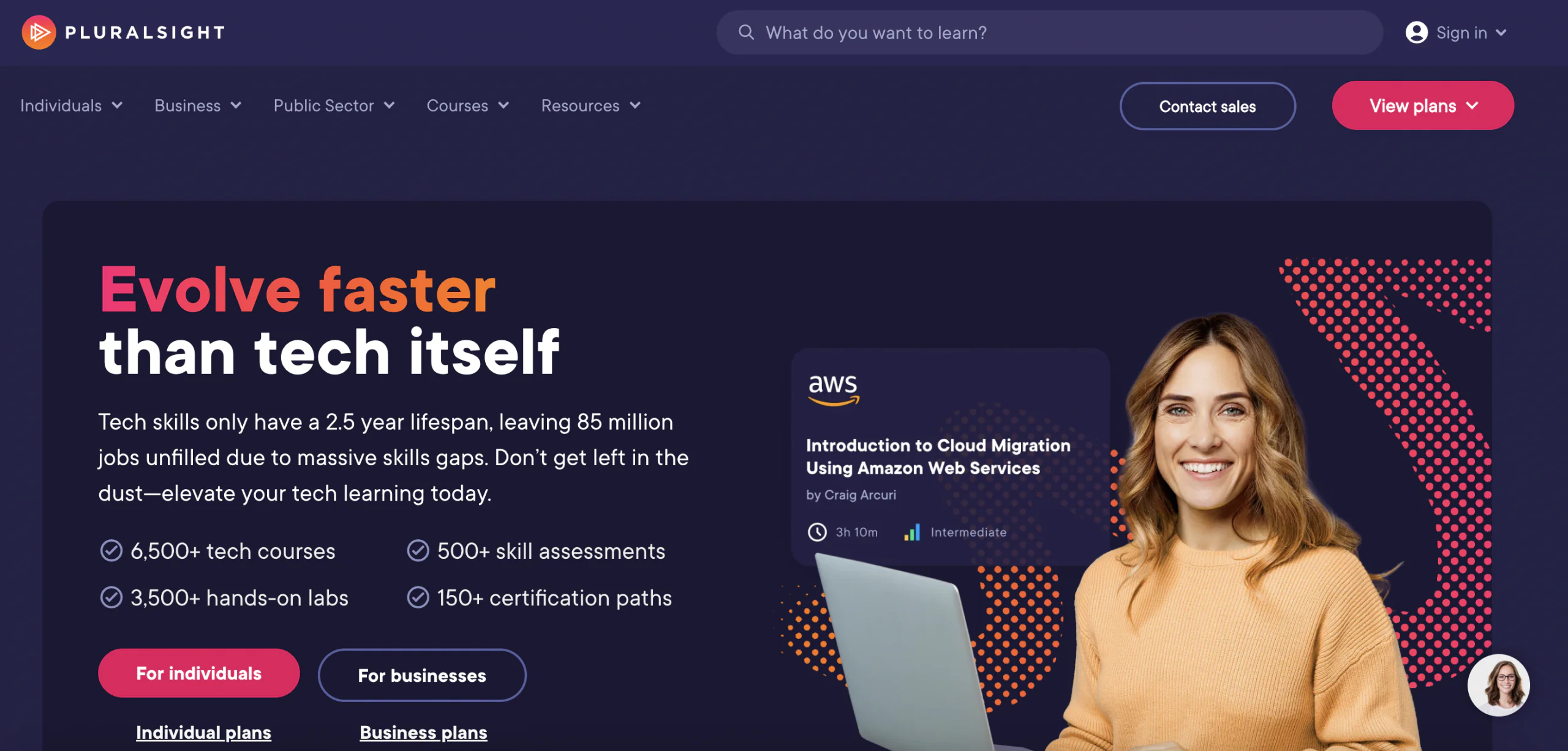 Pluralsight home page