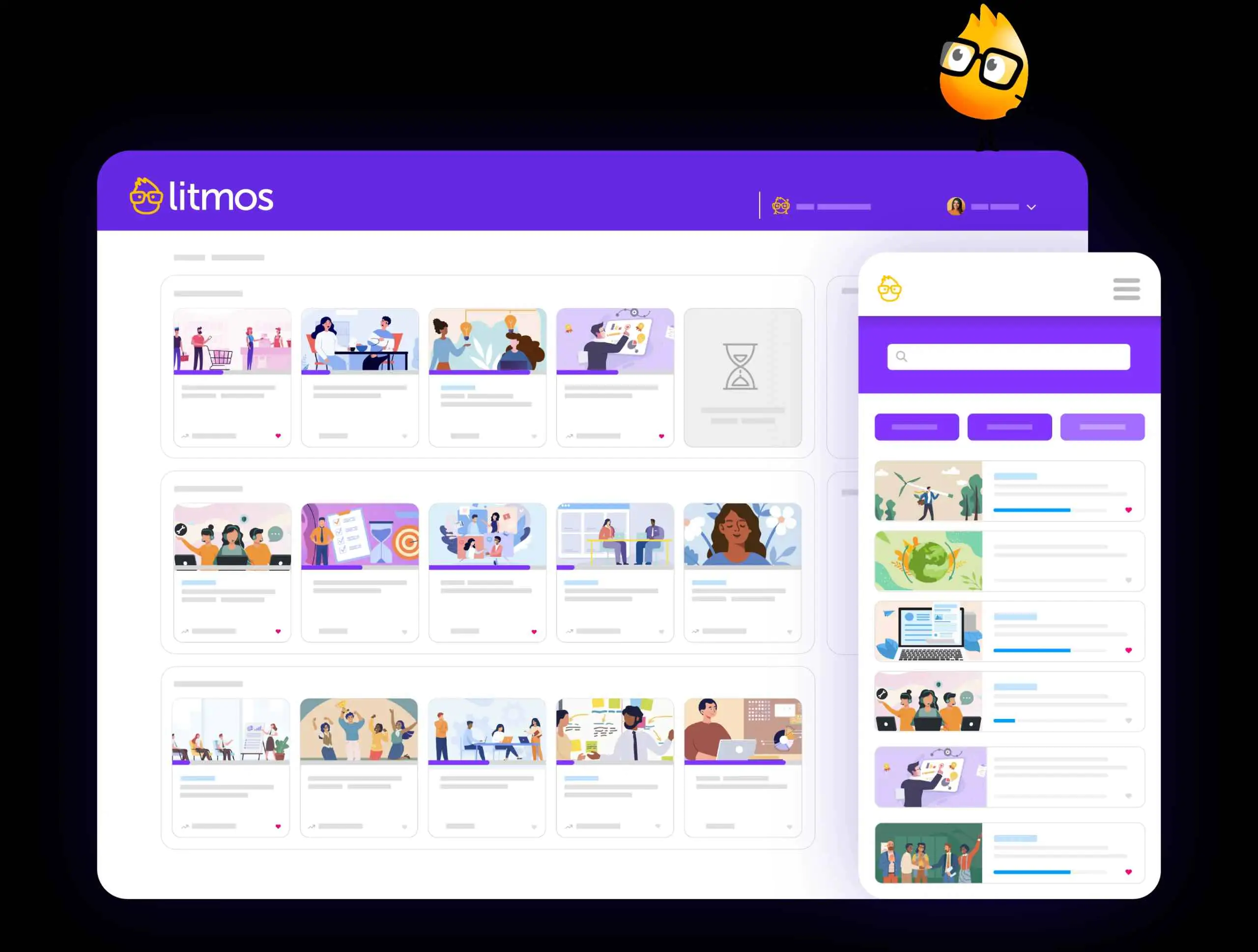 Litmos LMS main screen