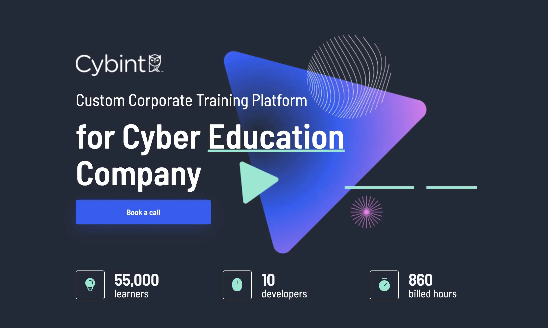 Custom Corporate Training Platform for Cyber Education Company by Raccoon Gang