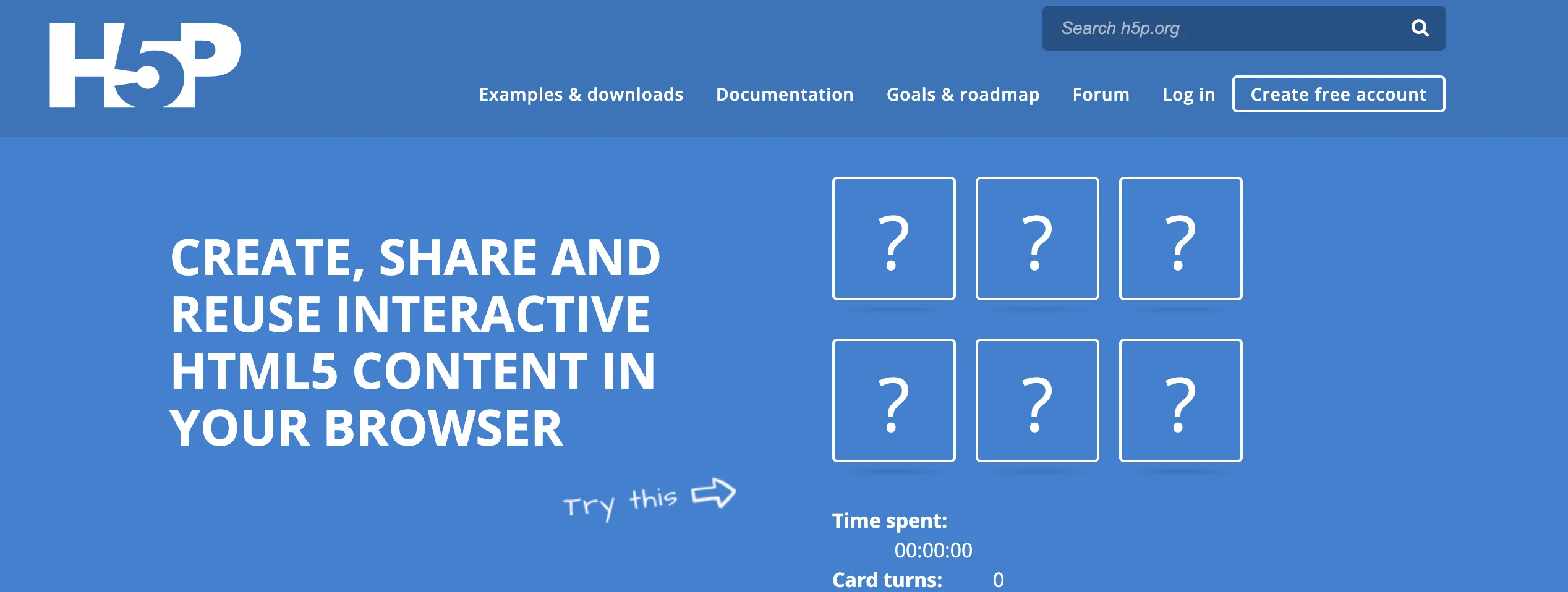 H5P main page