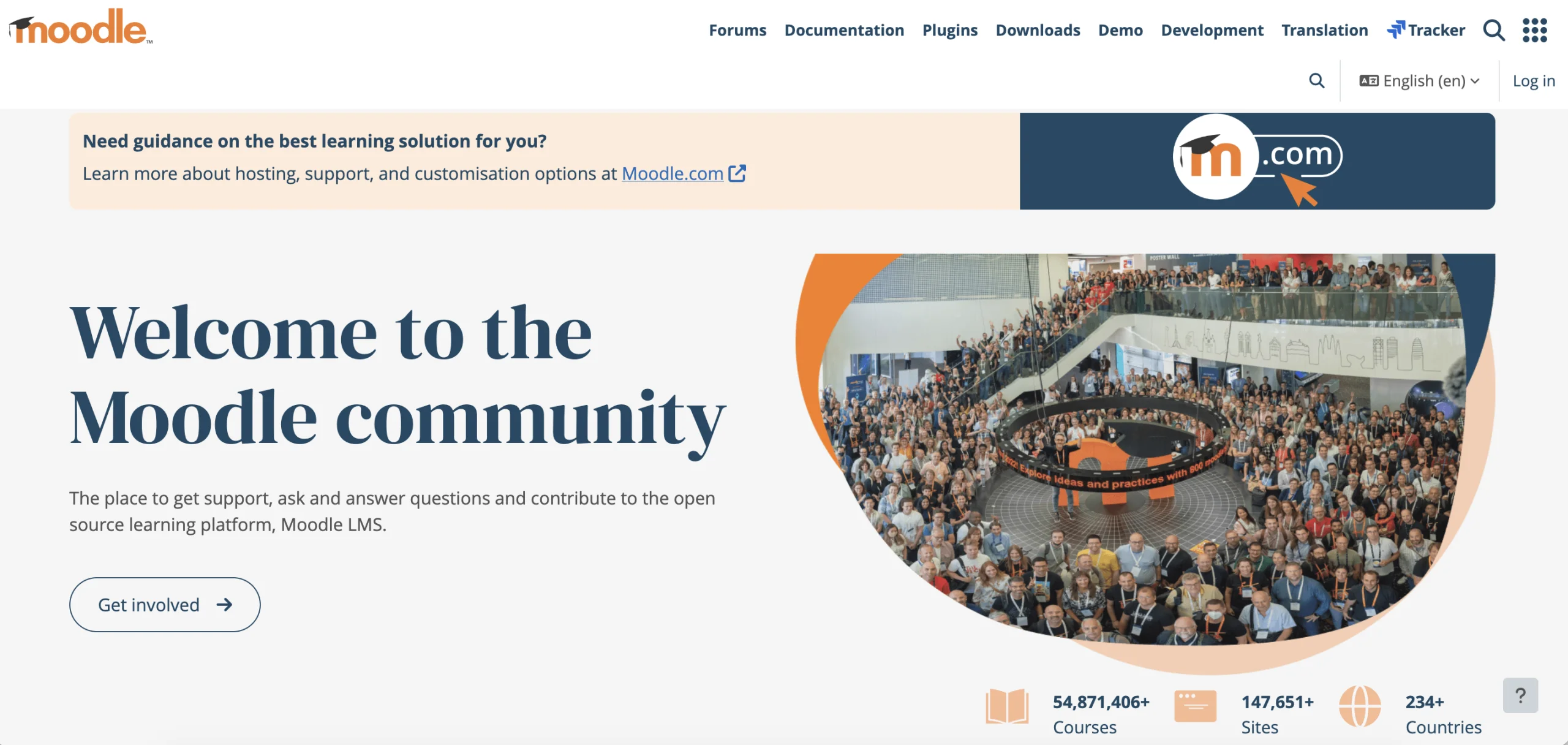 Moodle main page