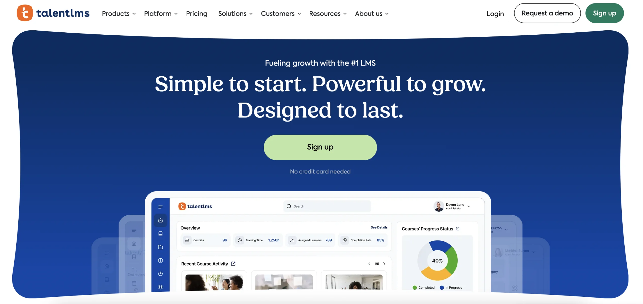 TalentLMS homepage