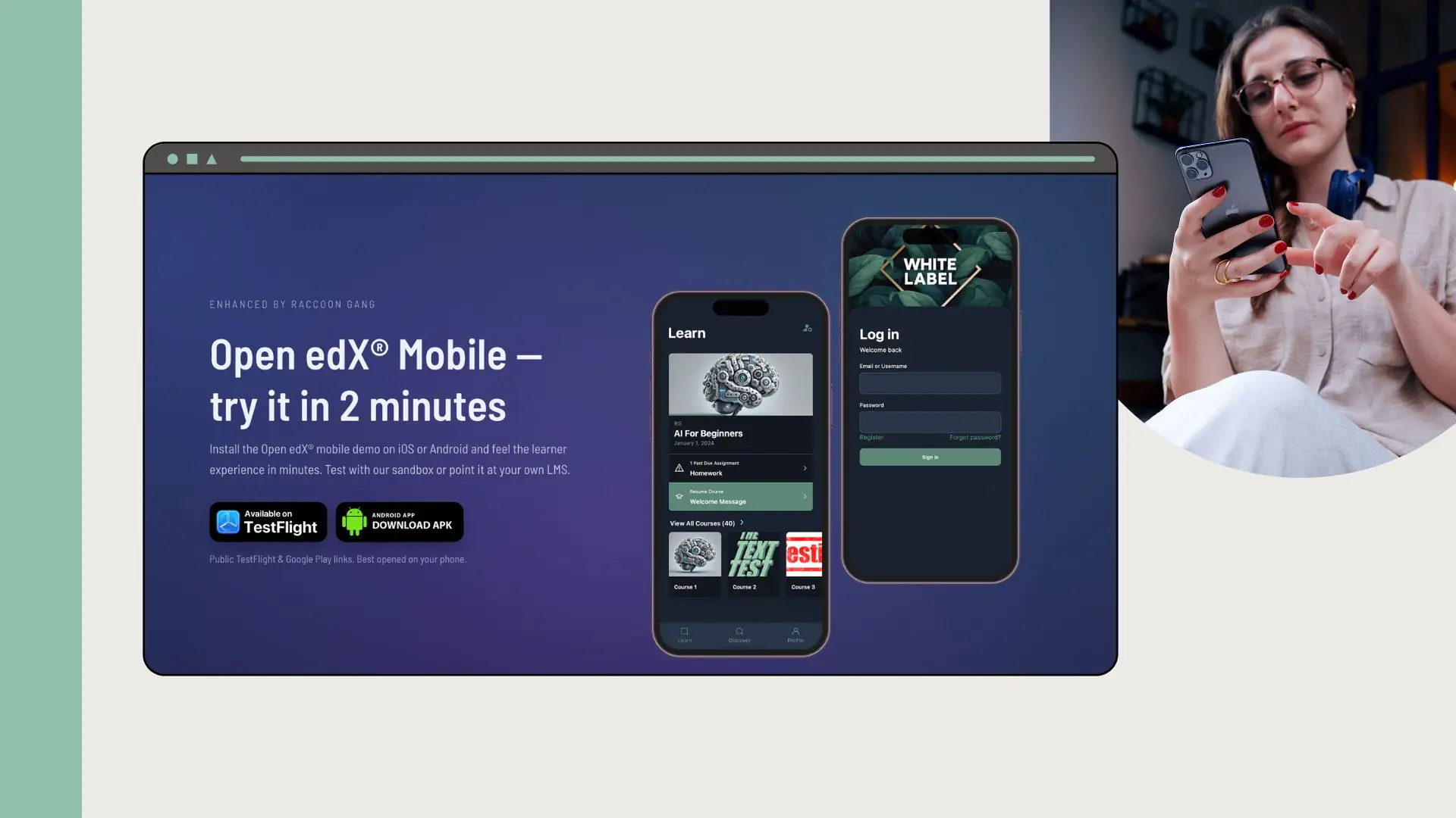 Open edX® Mobile App by Raccoon Gang Open edX® Mobile App by Raccoon Gang
