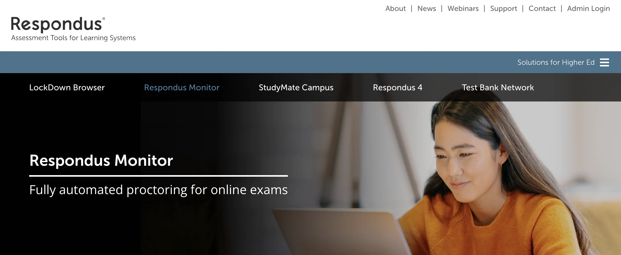 Respondus Monitor - main page
